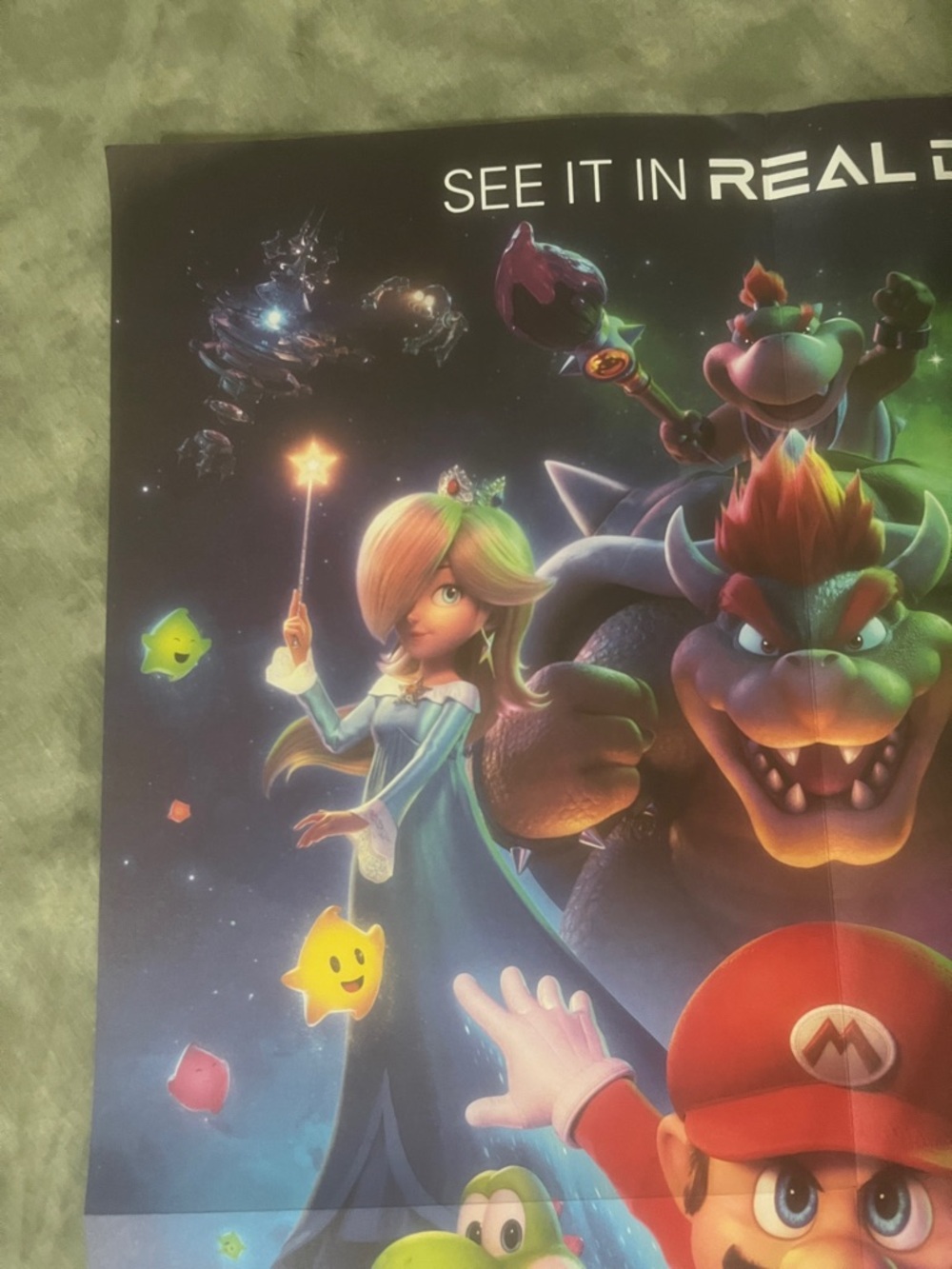Super Mario Galaxy 18x24 Movie Poster ORIGIN Fold-Up (2-Sided) Nin ten do NEW - Picture 5 of 11